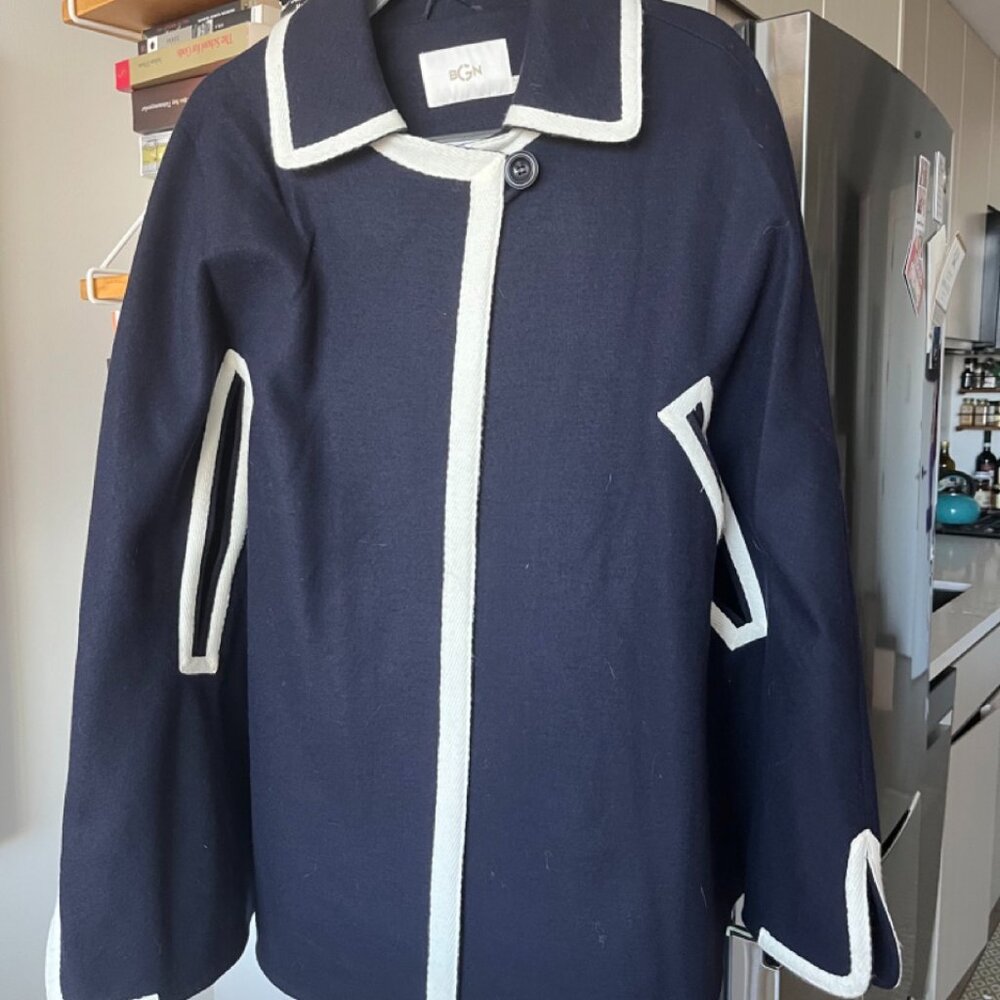 BGN Cape Coat | Dark Navy | EUR 36 (Small - Medium)